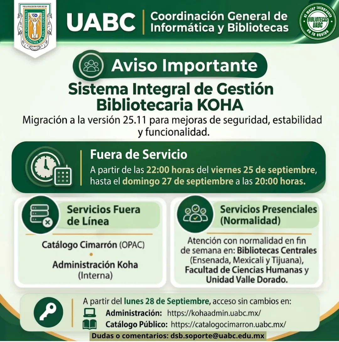 Aviso de Mantenimiento